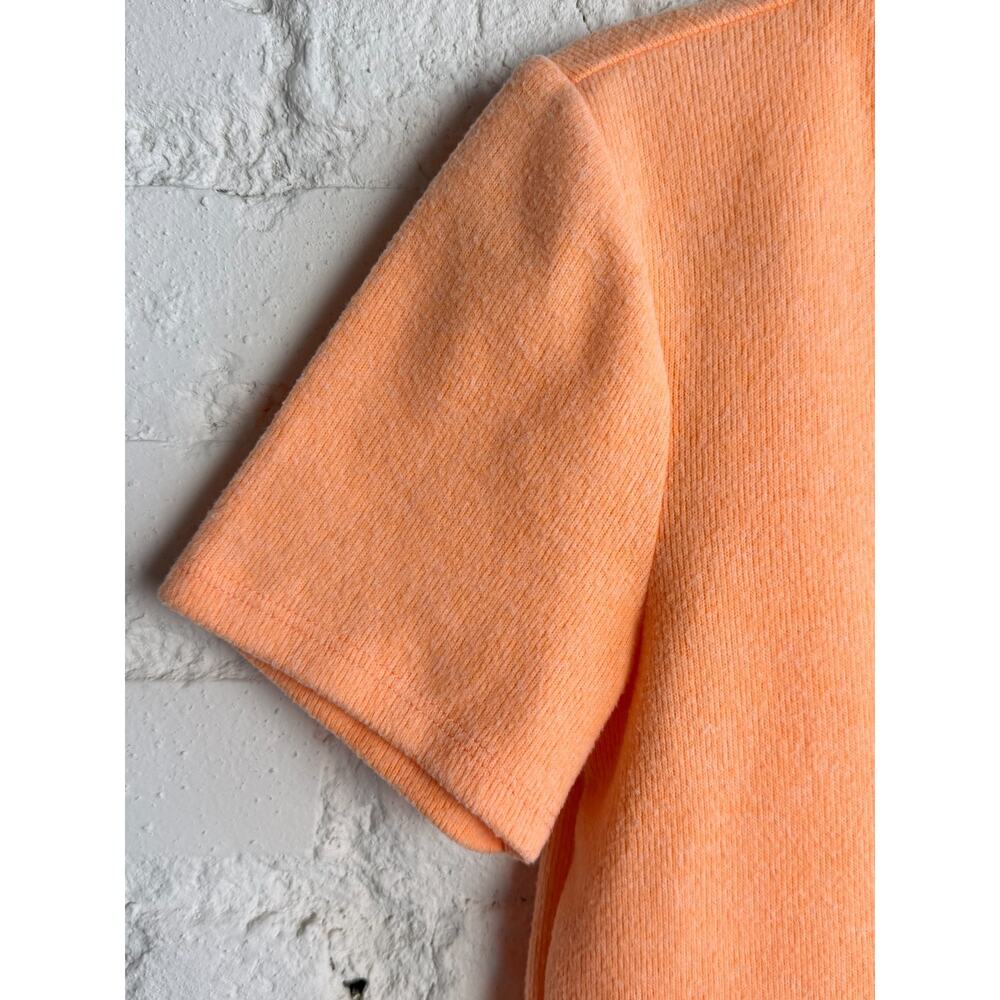 Zara Peach-Orange Short Sleeve Crop Top - Picture 4 of 7